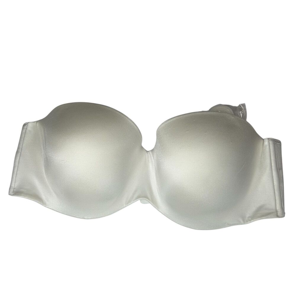 New Maidenform White Strapless lined Bra 40C